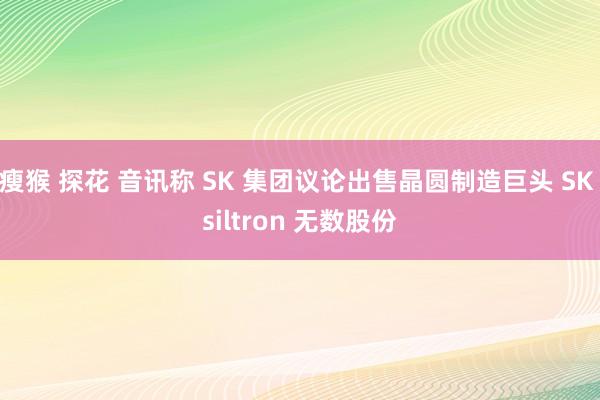 瘦猴 探花 音讯称 SK 集团议论出售晶圆制造巨头 SK siltron 无数股份
